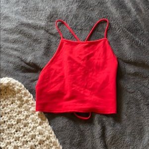 Red crop top